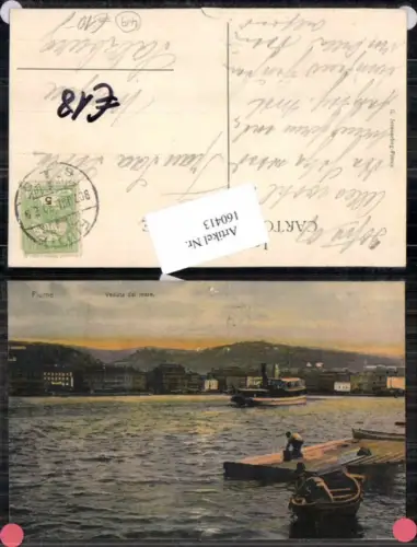 160413,Fiume Rijeka Veduta dal mare Boote Hafen