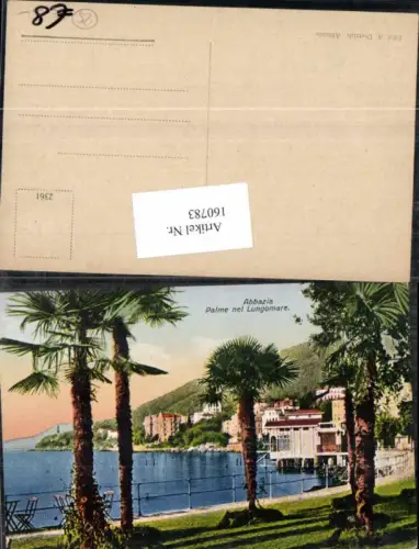 160783,Abbazia m. Palme de Lungomare 1915