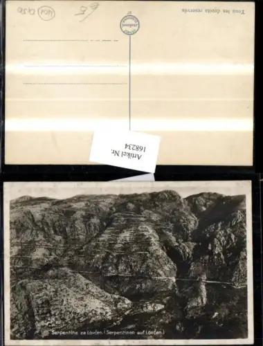 168234,Serpentine za Lovcen Serpentinen auf Lovcen