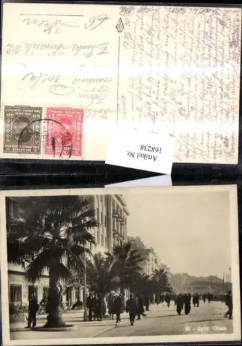 168238,Split Obala Straße Palmen Menschen