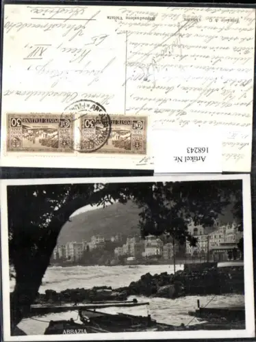 168243,Abbazia Ortsansicht Meer Boot