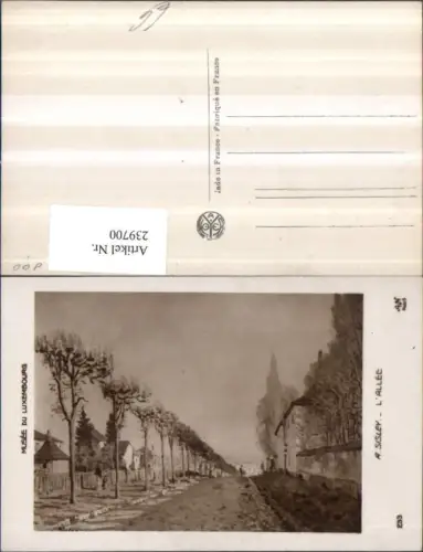 239700,Musee du Luxemburg Gemälde Künstler A. Sisley L'Allee Allee Straßenansicht