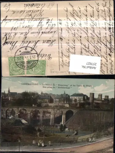 257027,Luxembourg Luxemburg Teilansicht Viadukt Le Viaduc du Bisserweg et les Tours du Rham Verlorenkost