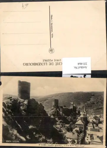 351464,Esch sur Sure Teilansicht Burg Turm