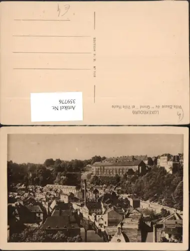 359776,Luxembourg Luxemburg Ville-Basse du Grund et Ville Haute Teilansicht