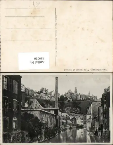 359779,Luxembourg Luxemburg Ville haute et Grund Teilansicht Kanal
