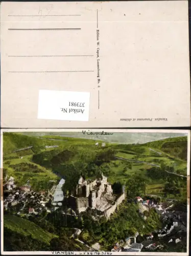 373981,Luxembourg Luxemburg Vianden Panorama et chateau Schloss