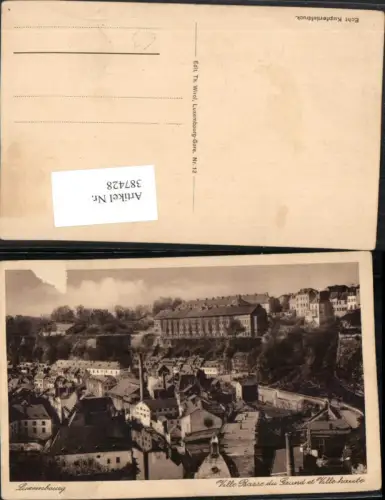 387428,Luxembourg Luxemburg Ville Basse du Grund et Ville haute Teilansicht