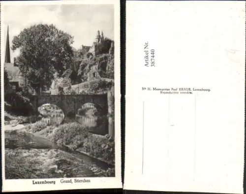 387440,Luxembourg Luxemburg Grund Stierchen Fluss Brücke