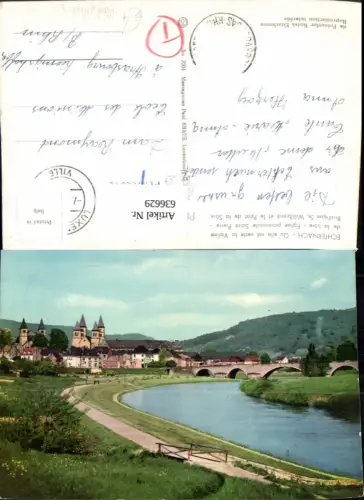 636629,Echternach Eglise Saint Pierre Pont de la Sure Brücke Stempel Nachgebühr Luxembourg