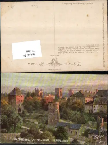 703561 Künstler AK Beroud Luxemburg Luxembourg Plateau du Rham pub Tuck Oilette