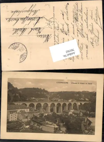 703562 Luxemburg Luxembourg Clausen Viaduc du Nord Viadukt Brücke