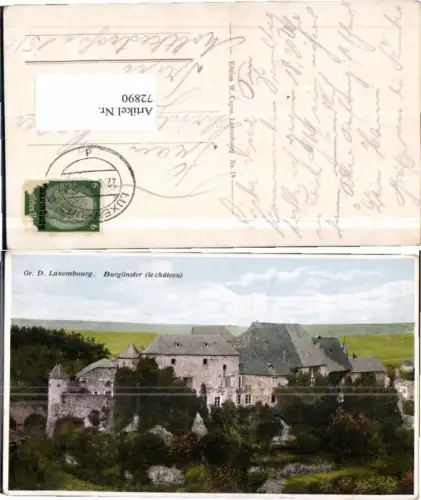 72890,Gr. D. Luxembourg Burglinster le chateau
