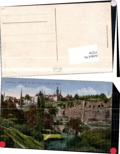 77270,Luxembourg Luxemburg Alzette au pled rochers bock