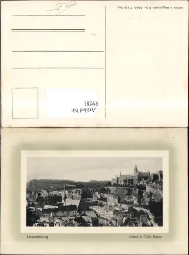 99581,Luxembourg Luxemburg Grund et Ville Haute