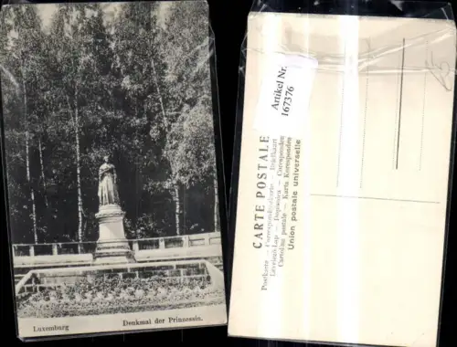 167376,Luxemburg Denkmal d. Prinzessin Statue