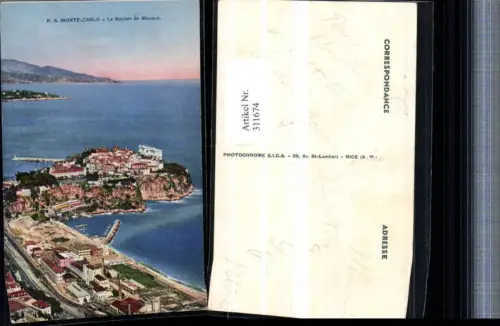 311674,Monaco Monte-Carlo Le Rocher de Monaco Totale