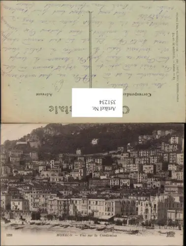351234,Monaco Vue sur la Condamine Teilansicht