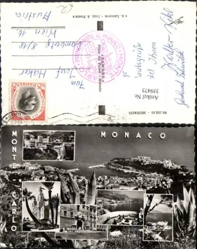359475,Monaco Monte-Carlo Totale Palast Mehrbildkarte