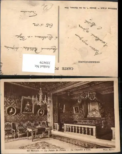 359479,Monaco Le Palais du Prince Fürstenpalast La Chambre d'York Schlafzimmer