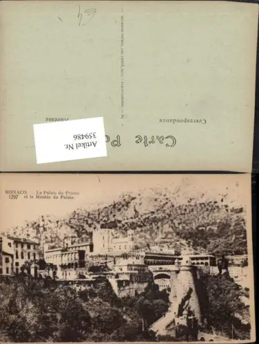 359486,Monaco Le Palais du Prince et la Montee du Palais Fürstenpalast
