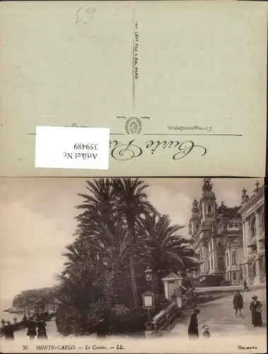 359489,Monaco Monte-Carlo Le Casino Palmen