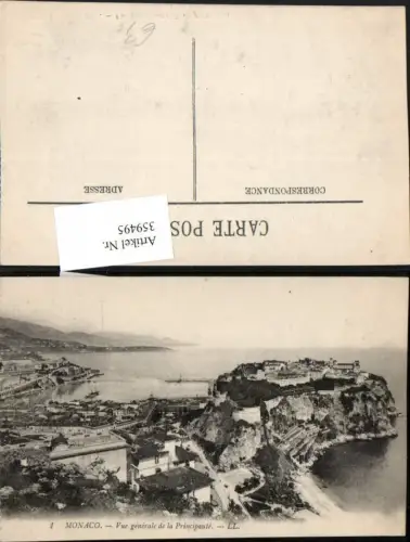 359495,Monaco Vue generale de la Principaute Totale