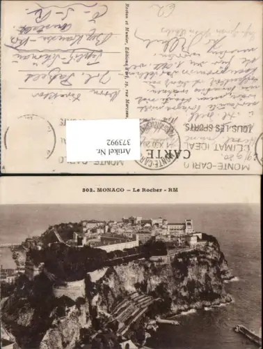 373992,Monaco Le Rocher Totale Steilküste