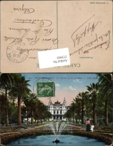 373995,Monaco Monte-Carlo Le Casino et les Jardins Palmen