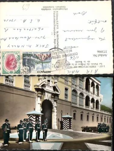 373996,Monaco Le Palais du Prince Garde Wache