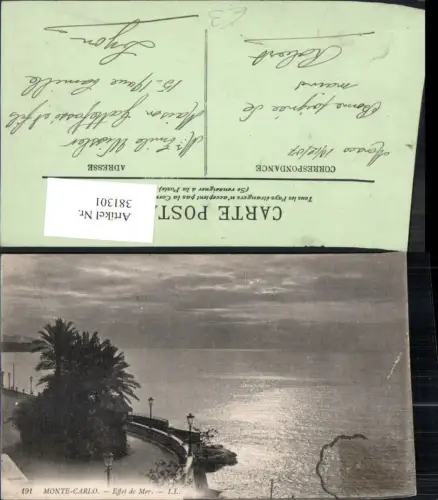 381301,Monaco Monte-Carlo Effet de Mer Küstenansicht