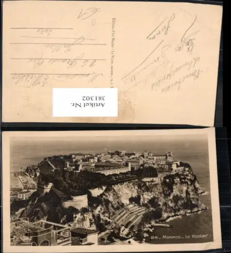 381302,Monaco Monte-Carlo Le Rocher Teilansicht m. Fürstenpalast