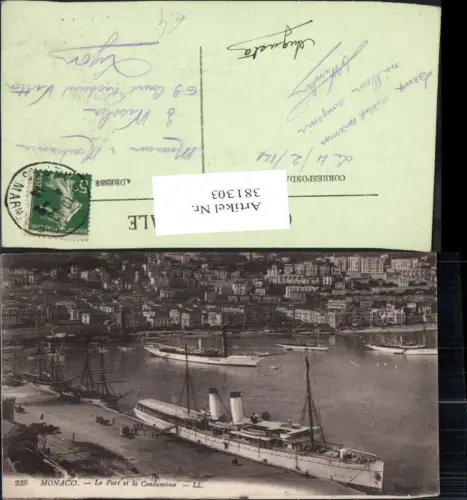 381303,Monaco Monte-Carlo Le Port et la Condamine Hafen Schiffe Dampfer Segelschiffe