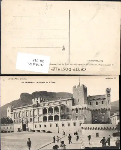 381318,Monaco Monte-Carlo Le chateau du Prince Fürstenpalast Palast