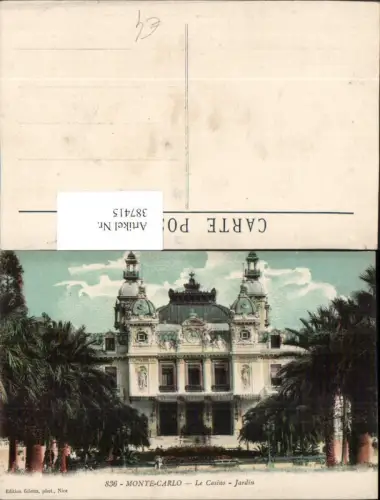 387415,Monaco Monte-Carlo Le Casino Jardin Palmen