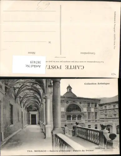 387419,Monaco Palais du Prince Galerie Hercule Fürstenpalast Gang