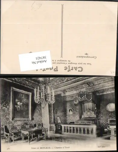 387421,Monaco Palais Chambre d'Yorck Fürstenpalast Schlafzimmer