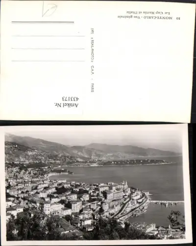 433173,Monaco Monte-Carlo Vue generale Le Cap Martin et l'Italie Totale