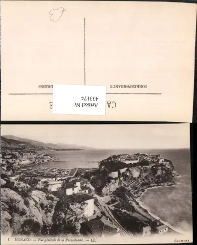 433174,Monaco Vue generale de la Principaute Totale