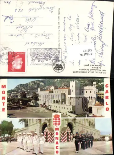 433177,Monaco Monte-Carlo Le Palais Palast Wachen Mehrbildkarte
