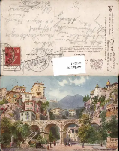 452341,Künstler AK Monaco Monte-Carlo Eglise Sainte-Devote pub Tuck 992euro115