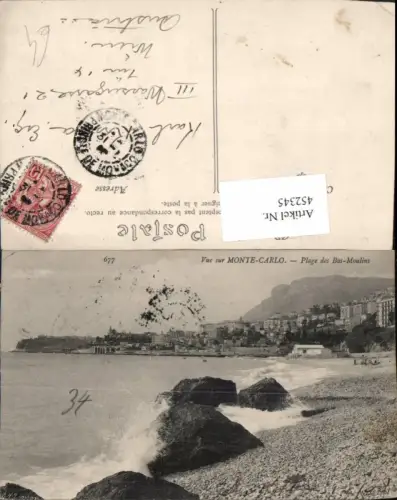 452345,Monaco Vue sur Monte-Carlo Plage des Bas-Moulins Strand