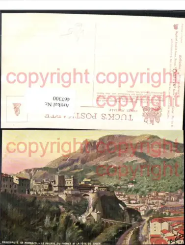 467300,Künstler AK Monaco Monte-Carlo Palais Prince et la Tete Chien pub Tuck 231B