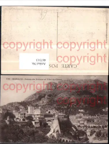 467313,Monaco Palais du Prince et Tete de Chien
