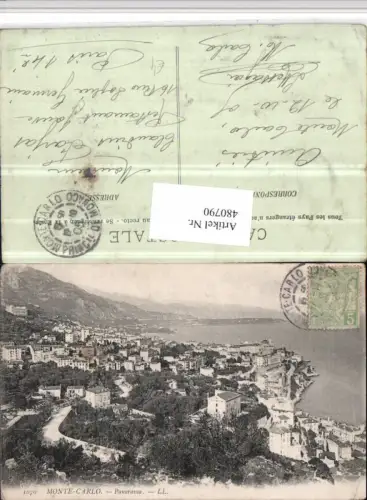 480790,Monaco Monte-Carlo Panorama Totale