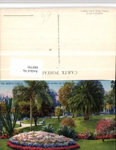 480795,Monaco Monte-Carlo Les Jardins du Casino Garten Park