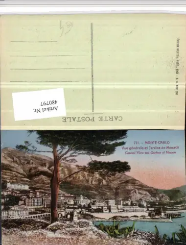 480797,Monaco Monte-Carlo Vue generale et Jardins de Monaco Totale