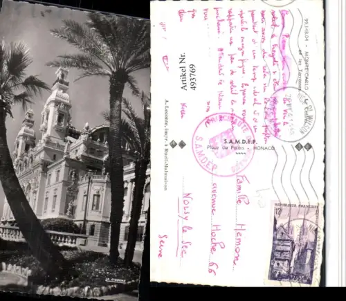 493769,Monaco Monte-Carlo Le Casino et les Terrasses Palmen