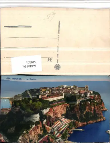 510301,Monaco Le Rocher Totale Küste