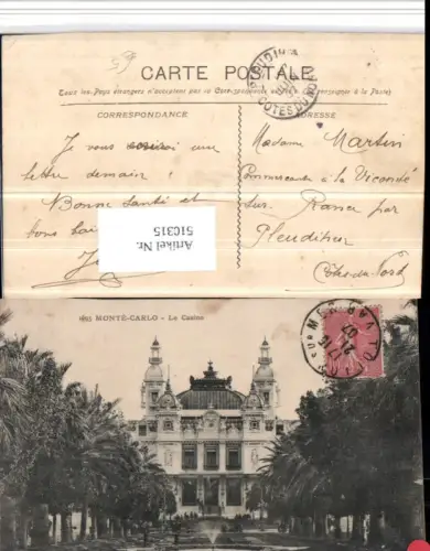 510315,Monaco Monte-Carlo Le Casino Palmen